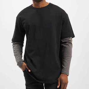 OEM imprimé sur mesure T-Shirt pour homme 220 grammes 100% coton tricoté coupe surdimensionnée style chinois manches courtes double - Product Image 6