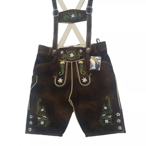 2022 traditionnel bavarois Trachten Gilet pour hommes Golden Weather mi-taille Lederhosen en cuir pour la célébration de l'Oktoberfest - Product Image 2