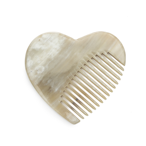 Peigne en corne de buffle unique pour cheveux Peigne en corne Extension de cheveux Couleur pleine corne blanche naturelle pour cheveux - Product Image 4