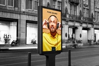 Reproducción de programa de energía solar de pie para uso en la calle al aire libre de 65 pulgadas, señalización digital LCD de varios colores