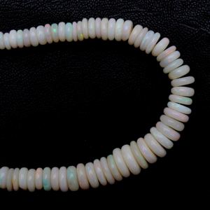 Cuentas de ópalo australiano natural con forma de neumático liso Cuentas de collar de ópalo de fuego múltiple natural Tamaño 4X9MM Aprox. 15 ''pulgadas de calidad superior - Product Image 2