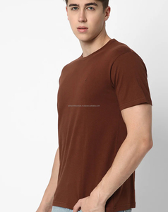 T-shirts pour hommes grandes tailles 100 % coton avec logo frontal, tissu moyen à lourd, respirant, motif uni, faible MOQ - Product Image 4