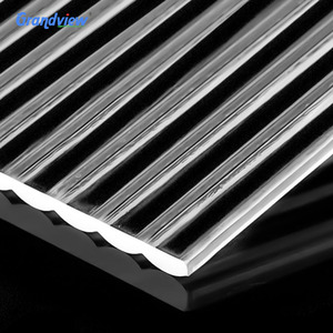 2 - 12 mm dày sọc rõ ràng tuyến tính kết cấu tấm Acrylic sọc tấm Acrylic - Product Image 3