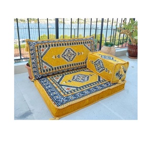 Sièges de sol arabes Canapé de sol arabe Sol de siège arabe | 90x70x10cm 3 pièces 1 Set - Product Image 1