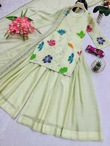 Diwali bodas indio pakistaní nuevo diseñador pesado Salwar Kameez estilo moderno Reversible fiestas de invierno bordado Georgette - Product Image 6