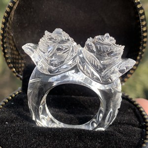 Handmade số lượng lớn sản phẩm hiếm tinh thể rõ ràng thạch anh khắc Vòng đá quý tự nhiên nhẫn cho cô ấy trong tất cả các kích cỡ - Product Image 5