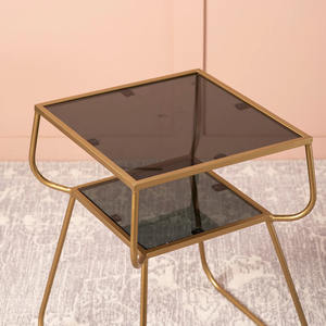 Wholesale 2-Tier Portable <b>Storage</b> <b>Table</b> Metal Base Modern Farmhouse Design <b>Small</b> Home Furniture Cheap Promotional Side <b>Table</b> - Product Image 3