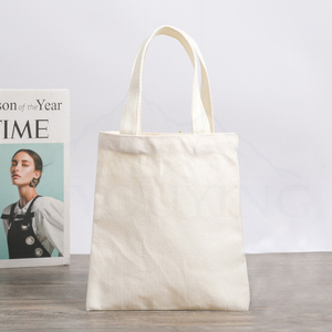 Logo imprimable d'usine sublimation mode rayé sac fourre-tout blanc personnalisable taille toile coton cadeau sac à bandoulière - Product Image 1