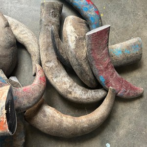 Cuerno de búfalo crudo tallado a mano auténtico, puntas sólidas, estilo Animal náutico ecológico, artesanías naturales a la venta - Product Image 2