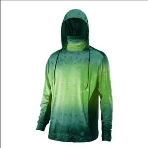 Camiseta deportiva de camuflaje transpirable de secado rápido UPF50 + para hombre, sudadera de pesca de manga larga con estampado de sublimación, poliéster Spandex - Product Image 4
