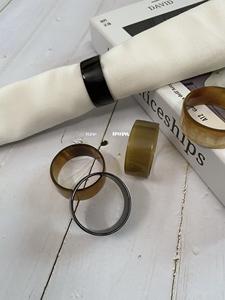 Servilleteros de Cuerno de Búfalo, Porta Servilletas Redondos para Hoteles de Lujo, Restaurantes y Mesas de Boda, Alta Calidad - Product Image 3