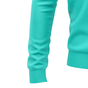 Sudadera Personalizada para Hombre con Cierre de Cremallera de un Cuarto, Color Verde Agua Degradado, con Logotipo Impreso, Manga Larga, Ropa Deportiva para Entrenamiento - Product Image 3