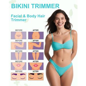 Tondeuse bikini 3-en-1 pour femme, rasoir et épilateur corporel - Product Image 6