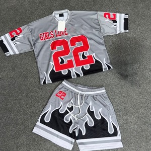 Conjunto de camiseta de dos piezas de verano para hombre personalizado, camiseta de secado rápido, pantalones cortos de fútbol, estampado por sublimación, Conjunto de camiseta de malla para hombre - Product Image 2