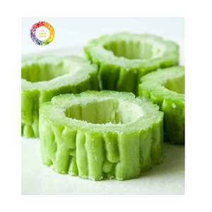 แตงโมขมสีเขียวแช่แข็ง IQF แตงขมแช่แข็งหั่นบางๆมะระขมสำหรับทำอาหารซุปและการแปรรูปอาหารเพื่อการส่งออก - Product Image 3