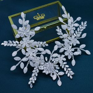Couronne de mariage en alliage luxueuse, ornée de strass, couronne de mariée - Product Image 1