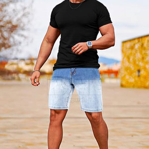 Best-seller Short en jean 100% coton de haute qualité pour homme à séchage rapide vente en ligne de style décontracté à motif solide - Product Image 6
