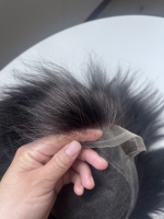 Nouvelle perruque populaire en dentelle Hollywood avec base en PU, prothèse capillaire en cheveux humains, patchs capillaires en dentelle PU pour hommes, idéale pour l'été