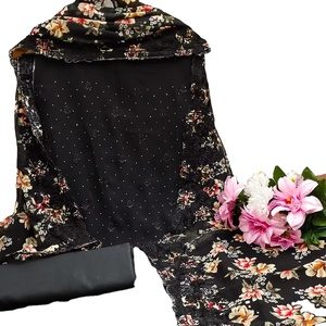 Vestido Salwar Kameez de algodón de seda pura para mujer Material Jorjet Impresión digital y bordado Sikorski Diamond Traje DE TRABAJO - Product Image 2