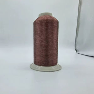 Hilo de Bordado Metálico de Nylon Zari SHREE VIDHATA 110D, Hilo CY para Tejido Industrial, Diseños de Tela Intrincados y Flexibles - Product Image 1