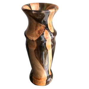 Resin Finishing Decorative Wooden Tall Flower <b>Vase</b> for Christmas Party Decoration Items - Product Image 1