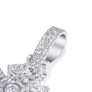 Luxe 925 Sterling Silver Sainte Croix Pendentif Baguette Moissanite Diamant Pendentifs Cadeau pour Hommes Hip Hop Pendentif Cadeau Pour Lui - Product Image 4