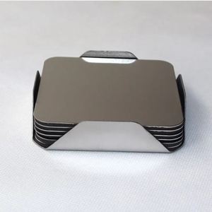 Vente en gros 100% Sous-verre de table en acier inoxydable de haute qualité Logo personnalisé Prix bon marché pour les boissons Thé Café Tapis et tampons en métal - Product Image 2