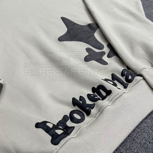 เสื้อฮู้ดพิมพ์ลายพัฟสีพื้นสำหรับฤดูหนาวกำหนดเองได้ - Product Image 6