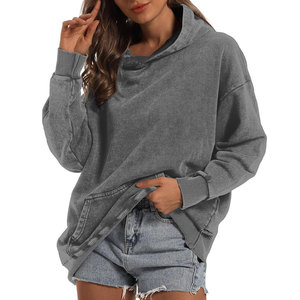 Moda suelta Puff diseño con capucha pulóver sudadera Tops para hombres adolescentes Casual Color sólido invierno moda al por mayor - Product Image 4