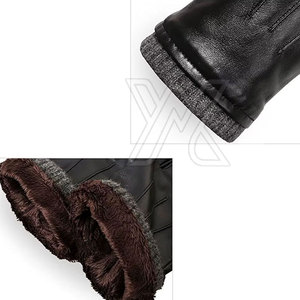 Gants d'hiver en cuir respirants à écran tactile, résistants aux coupures, écologiques, vente directe usine, prix bas, vente en gros - Product Image 6