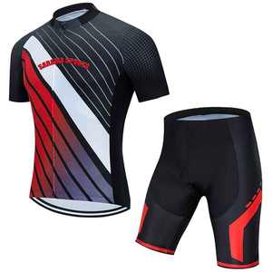 Nuevo diseño, uniforme de ciclismo, nombre de equipo personalizado, conjuntos impresos por sublimación, precio de talla grande, ropa de ciclismo, conjuntos de Jersey y pantalones cortos - Product Image 1