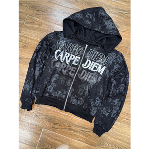 Offre Spéciale nouveauté hiver hommes en détresse fermeture éclair sweats à capuche 100% coton respirant haute qualité poche Design Street Wear - Product Image 2
