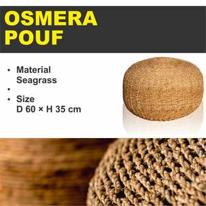Pouf OSMERA en jonc de mer artisanal - Product Image 2