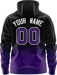 Sudadera de Corduroy con Cierre Completo, Bordado Personalizado en Degradado Morado, Estilo Casual Vintage para Hombre, Resistente al Viento, para Otoño, con Nombre del Equipo - Product Image 2