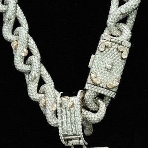 Nuevo Collar con Colgante de Signo de Dólar para Hombre, Estilo Hip Hop, con Logotipo Personalizado, Moissanita VVS Baguette, con Certificado de Plata 925 Incluido - Product Image 5