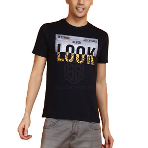 บริการขายส่ง ODM OEM เสื้อยืดแขนสั้นผู้ชาย ผ้าฝ้าย/ใยไผ่ รับออกแบบโลโก้ พิมพ์ลายสกรีน คุณภาพสูง - Product Image 1