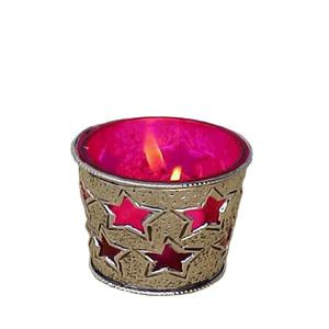 Bougeoir décoratif de Noël Votive en verre Design découpé en étoile - Product Image 1