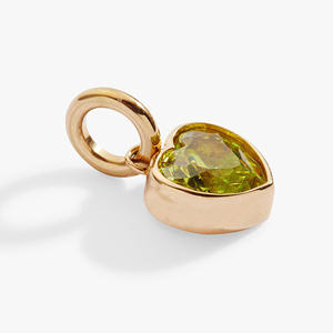 Colgante de Peridoto con Forma de Corazón, Piedra de Nacimiento de Agosto, Gema Verde, Chapado en Oro, Joyería Delicada Hecha a Mano para Mujer - Product Image 6