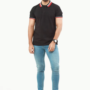 Nouveaux polos décontractés pour hommes en coton respirant Tops de golf Logo personnalisé quantité minimale de commande grande taille Vente en gros - Product Image 2