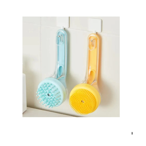Pet Washing Brush with <b>Shampoo</b> <b>Dispenser</b>-Silicone Cat and Dog Bath Brush with Handle - Product Image 1