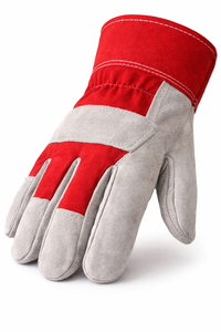 Gants de sécurité en cuir fendu industriel pour travaux lourds, résistants à l'abrasion, avec broderie personnalisée, approvisionnement OEM - Product Image 3