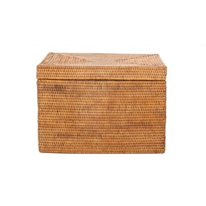 Cesta rectangular de ratán con tapa, cesta de almacenamiento hecha a mano, venta al por mayor, ecológica, hecha en Vietnam - Product Image 4