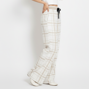 Pantalons de détente à jambes larges pour femmes en gros, solides, avec cordon de serrage, tendance, décontractés, respirants, écologiques, coupe-vent, hiver, marque privée - Product Image 1
