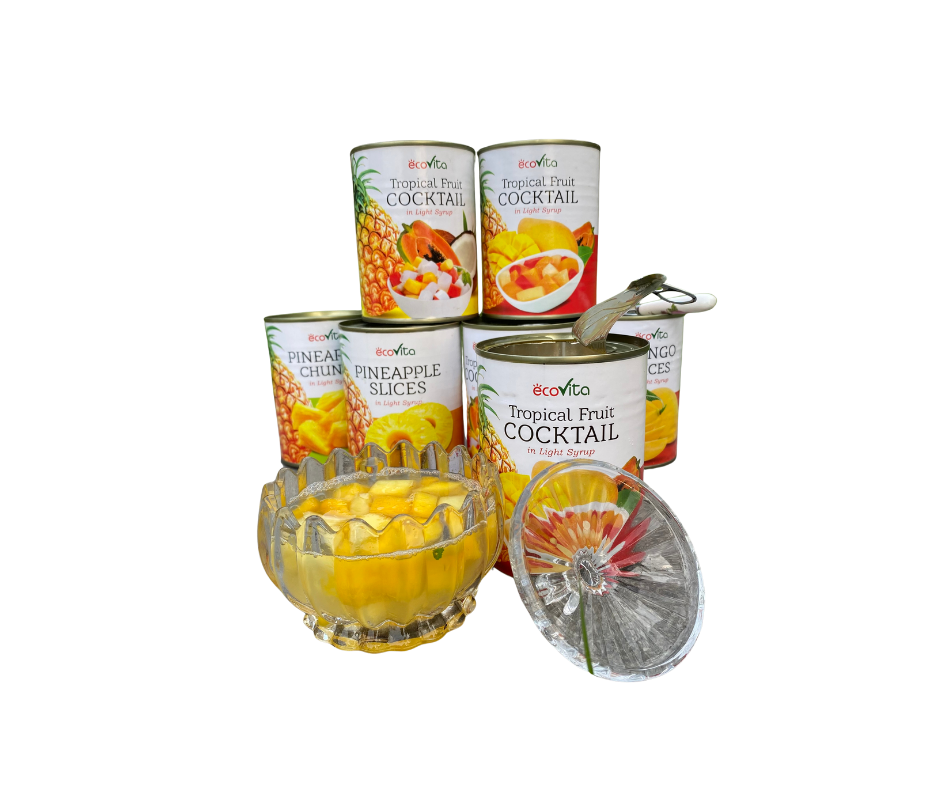 WHOLESALE PRICE Factory From Vietnam Canned COCKTAIL Pineapple Mango Coconut Jelly 20oz/30z/A10