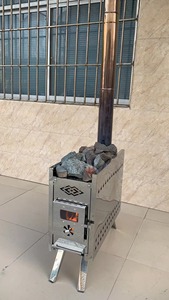 דיואיסט עיצוב מודרני חיצוני תנור דלק מוצק תנור סאונה עץ סאונה עם שריפת עץ יעילה עבור אוהל קמפינג - Product Image 3