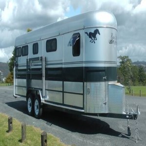 Remorques pour chevaux de luxe en acier galvanisé (capacité 3+ chevaux, charge utile max. 500 kg, 3145x1930x2155 mm) à vendre - Product Image 1