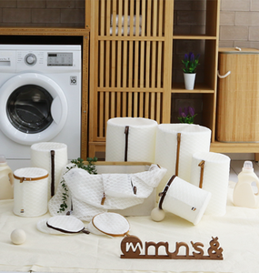 Premium Brown Antibacterial 100% Polyester Fabric <b>Wash</b> <b>Bag</b> with Handles & Zipper Reusable Small Type <b>for</b> Men's <b>Laundry</b> Lab Use - Product Image 1