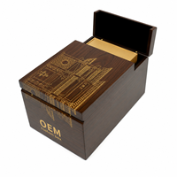 Kotak Hadiah Kayu MDF Mewah Buatan Tangan dengan Logo Terukir Laser untuk Kemasan Perhiasan & Parfum