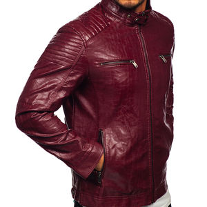 Blouson de motocyclette Baseball Letterman pour homme Blouson Bomber en cuir PU brodé sur mesure Varsiti Nouveau blouson en cuir - Product Image 3