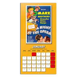 Calendrier promotionnel Cinéma Classique 2025 avec affiches de films pour les cinémas et les passionnés de cinéma - Product Image 4